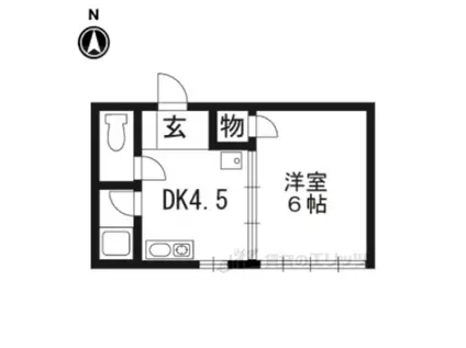 メゾンドエル(1K/1階)の間取り写真