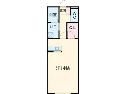 エミネンス清原台(ワンルーム/3階)の間取り写真