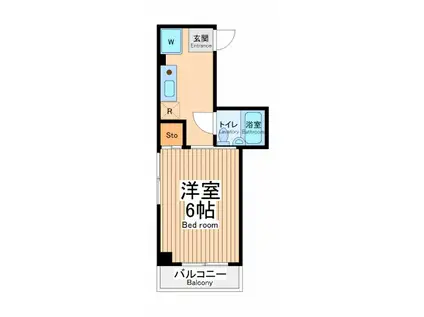 なわてグリーンハイツ(1K/1階)の間取り写真