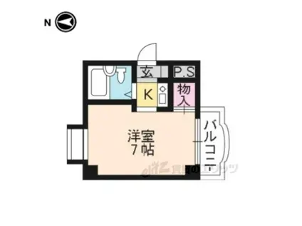 セントノースマンション(1K/2階)の間取り写真