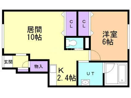 VIVACE O-NO(1LDK/1階)の間取り写真