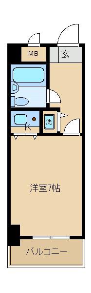 ライオンズマンション新大阪第3(ワンルーム/4階)の間取り写真
