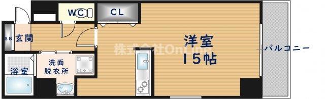 ベローナ(ワンルーム/6階)の間取り写真