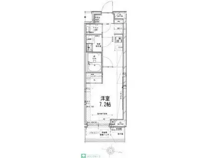 DIPS竹ノ塚駅前(1K/7階)の間取り写真