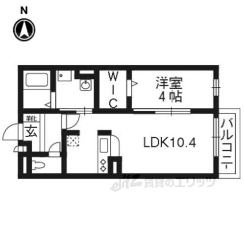 モナリエ砂田Ⅱ(1LDK/2階)の間取り写真