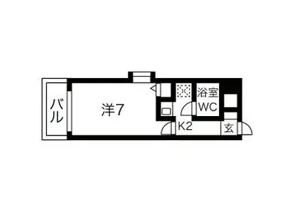 ライオンズマンション亀島第二(1K/5階)の間取り写真