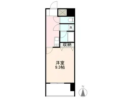サンロイヤルヤマダ(1K/9階)の間取り写真