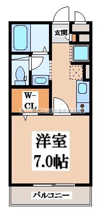 セジュールオッツ八戸ノ里(1K/3階)の間取り写真
