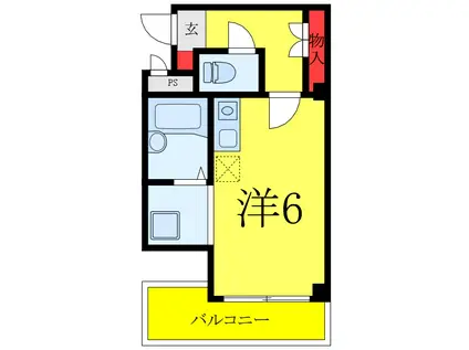 エクセルプラザ(ワンルーム/3階)の間取り写真