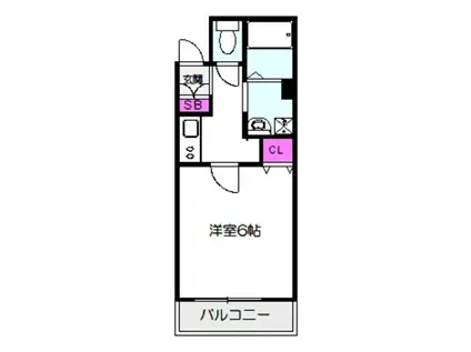 ハイグレード中宮I(1K/2階)の間取り写真