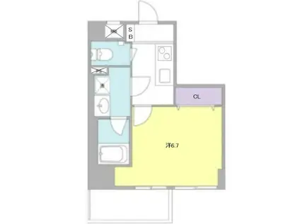 シンフォニー錦糸町(1K/4階)の間取り写真