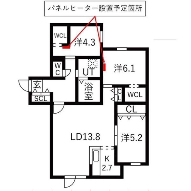 BLANC IRIS HIRAGISHI(3LDK/1階)の間取り写真