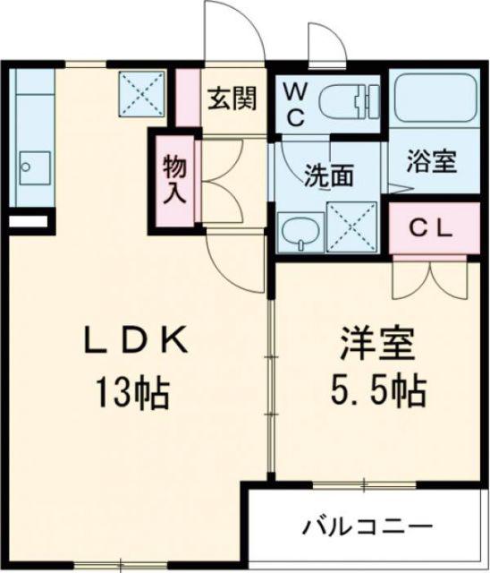 アクアリオ(1LDK/3階)の間取り写真