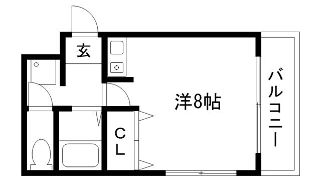 ファーストマンション(ワンルーム/3階)の間取り写真