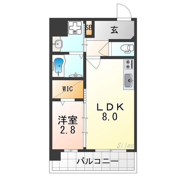 カウニスルーチェ(1LDK/2階)の間取り写真