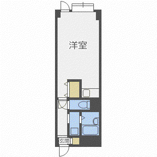 TSCOURT北22条(ワンルーム/3階)の間取り写真