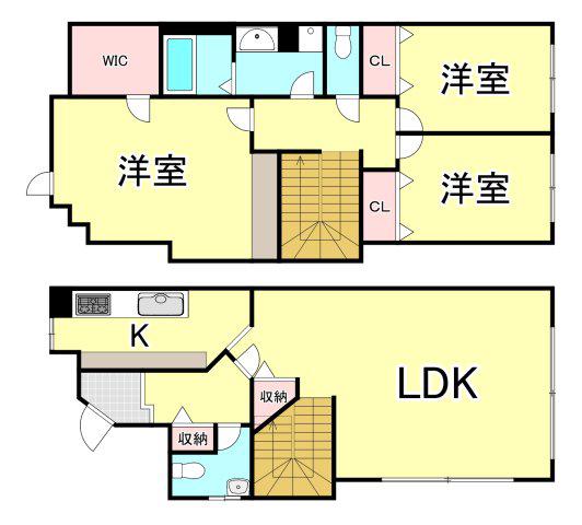 ロイヤル山芦屋(3LDK/1階)の間取り写真