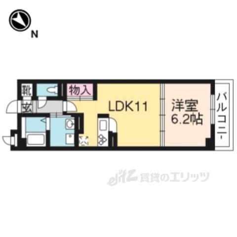 グランデ・カーサ・ケイ(1LDK/2階)の間取り写真