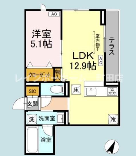エスペリア新百合ヶ丘(1LDK/3階)の間取り写真