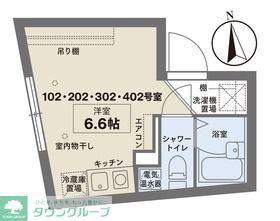 COCOFLAT下北沢(ワンルーム/3階)の間取り写真