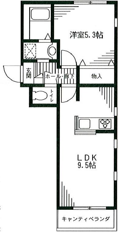 グレース板橋(1LDK/3階)の間取り写真