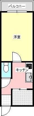 コーポ船木(1K/3階)の間取り写真