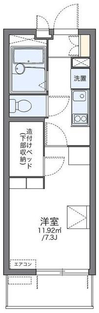 レオパレスエスタIV(1K/1階)の間取り写真