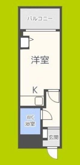 ライオンズマンション新大阪第3(ワンルーム/4階)の間取り写真