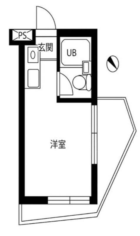 スカイコート品川3(ワンルーム/3階)の間取り写真