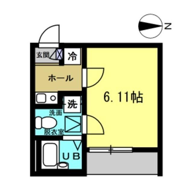 ベルフルール(1K/1階)の間取り写真