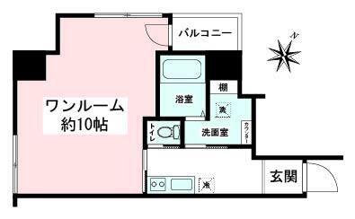 ストーク桜木町(1K/6階)の間取り写真