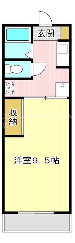 サンシティI(1K/2階)の間取り写真