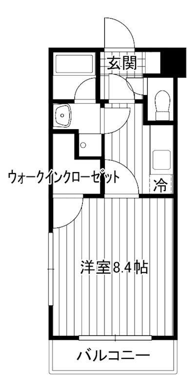 プリムローズ(1K/1階)の間取り写真