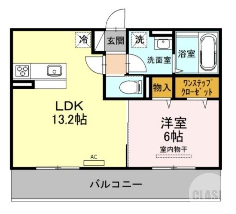 ル・フルーレ(1LDK/2階)の間取り写真