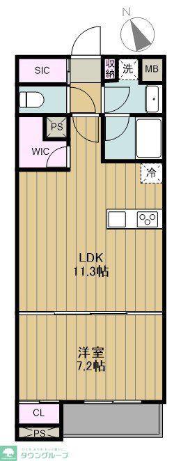 PRIER SANNO(1LDK/2階)の間取り写真
