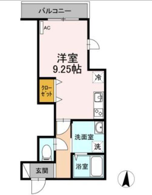 HAUOLI(ワンルーム/3階)の間取り写真