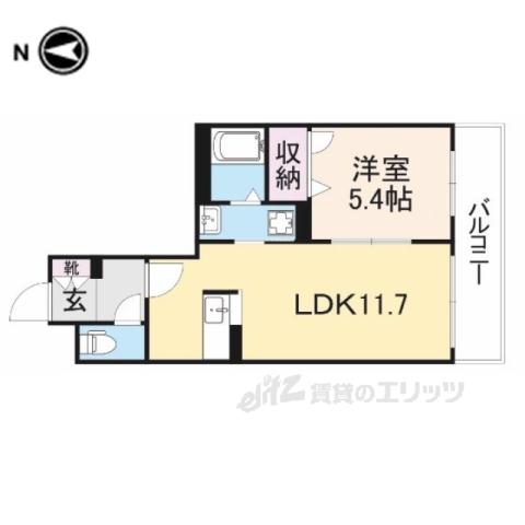 イーストSTAGE(1LDK/3階)の間取り写真