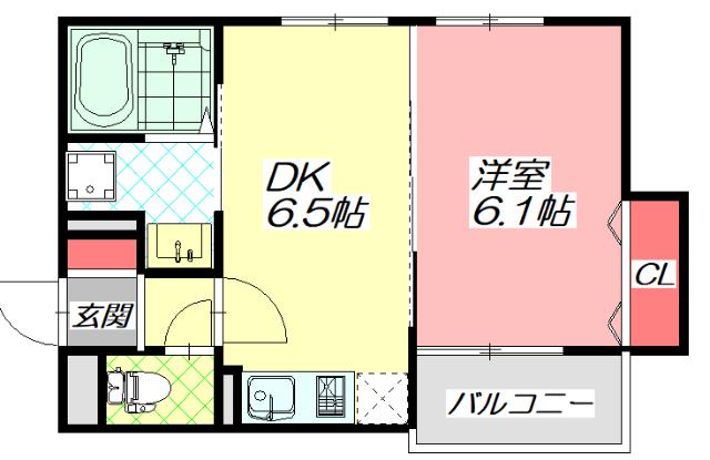S APT.門真元町(1DK/3階)の間取り写真