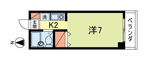 ドムス高円寺(1K/1階)の間取り写真