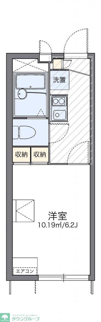 レオパレス匠(1K/1階)の間取り写真