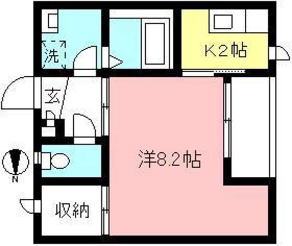 イースト CONCERTO(1K/2階)の間取り写真