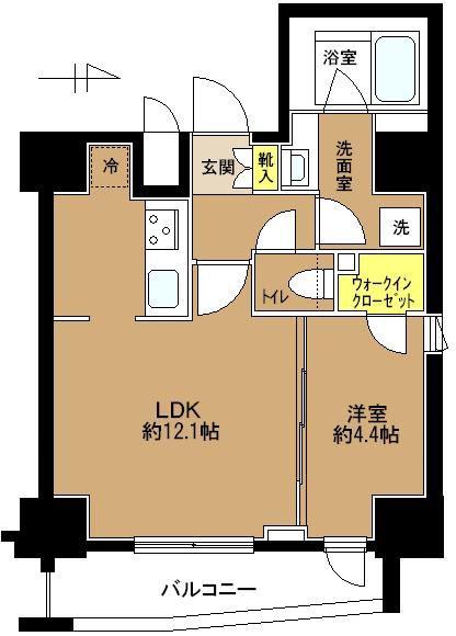 ソルフィエスタ新御徒町(1LDK/6階)の間取り写真