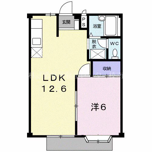 エルディムグレース(1LDK/1階)の間取り写真
