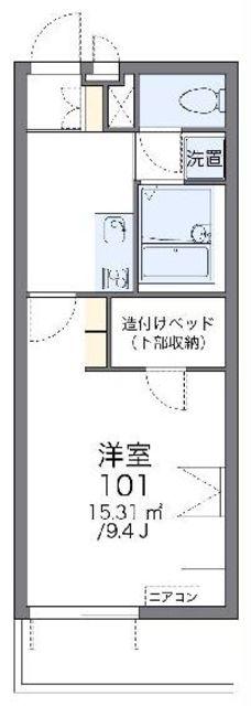 レオパレス美行(1K/3階)の間取り写真