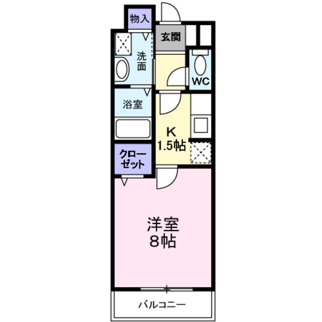 サニーコート(1K/2階)の間取り写真