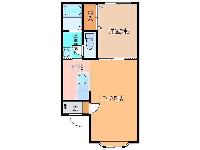 ALFAGE(1LDK/1階)の間取り写真