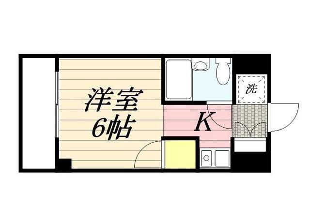エバーグレイス分倍(1K/3階)の間取り写真