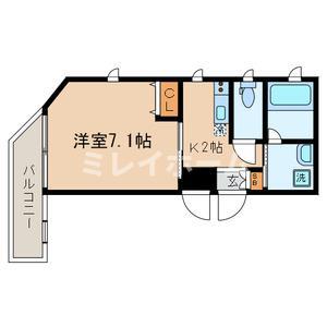 ジュネス石原II(1K/3階)の間取り写真