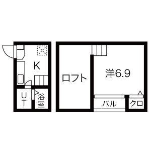 アストリア名駅(1K/2階)の間取り写真