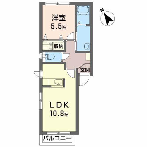 サニーコート(1LDK/2階)の間取り写真